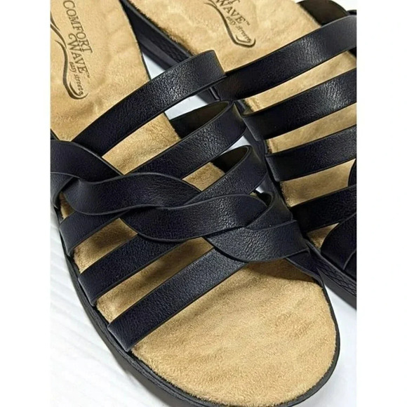 Easy Street Comfort Wave Sheri Women's Slide Sandals Black Size 5.5 M - Picture 5 of 8